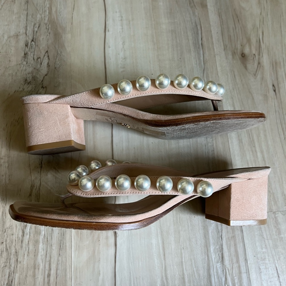 Stuart weitzman Pearl-Embellished Sandals